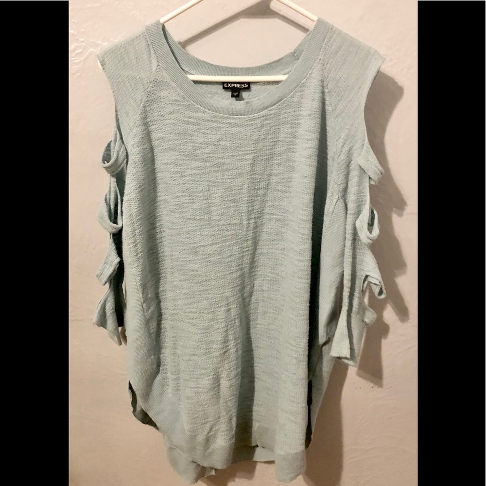 Express blue top with arm cut outs size medium